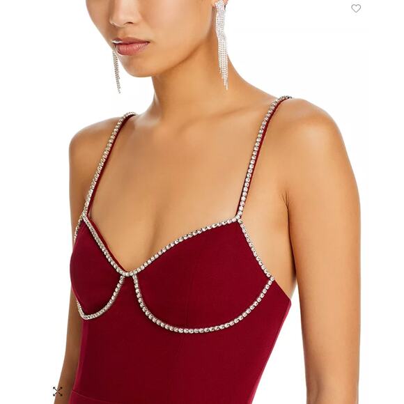 AQUA Crystal Trim Mini Dress Small NWT - Picture 2 of 7